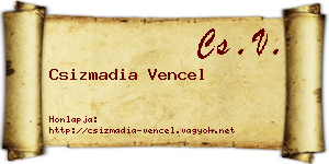 Csizmadia Vencel névjegykártya